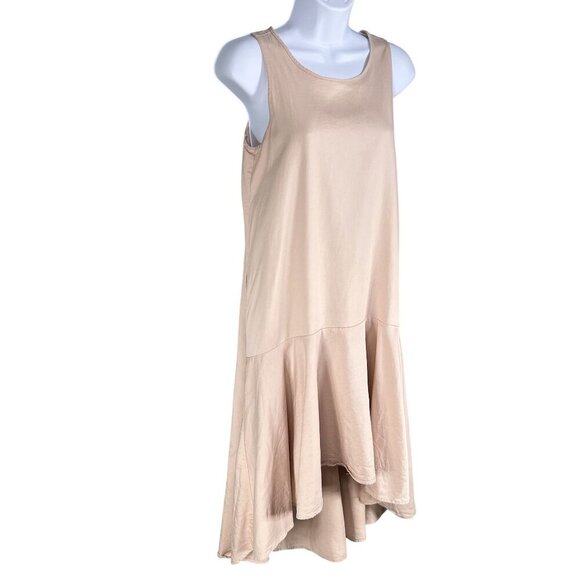 Anthropology Maeve XS Camillia Blush Dropwaist HiLow Dress Linen Blend Lagenlook - Picture 3 of 16